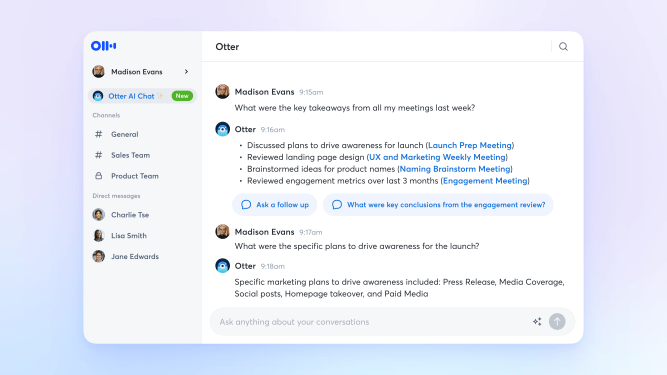 Bring Meetings to Life with AI Summaries, Chat, and More with Our Otter GenAI Solution